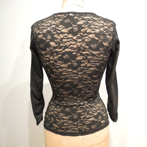 CACH’E V-neck Lace back long sleeve Elastane Blend - Picture 4 of 4